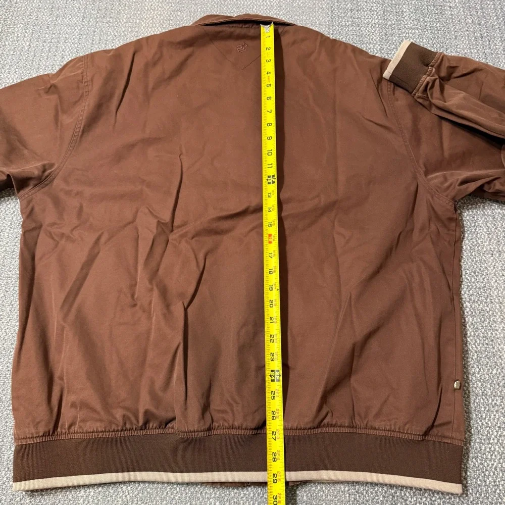 Vintage Y2K Rocawear Bomber Jacket Full‎ Zip Brown 2XL Workwear Hiphop